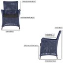 Ver imagem 3 de Jogo Sofá e 2 Poltronas de Área Igapó Alumínio Pintura Marrom Corda Náutica Estofado 9 Trama