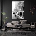 Ver imagem 2 de Quadro Decorativo Vertical Vintage Ilhama Com Moldura e Sem Vidro 60x90