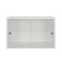 Ver imagem 2 de Armário Kit 64 Branco com Portas de Correr Acrílico e Puxador Montante Natural