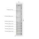 Ver imagem 3 de Guarda Roupa 1 Porta 6 Prateleiras Hera CabeCasa MadeiraOriginals