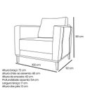 Ver imagem 3 de Poltrona Brest Linho Cinza Grigio