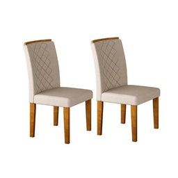 Cadeira Sala de Jantar Jade Kit 2 Un Imbuia/veludo Creme - Rufato - 1