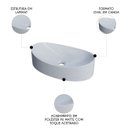 Ver imagem 3 de Cuba Pia para Banheiro Oval Canoa 46cm Tânia C08 Branco Granit - Mpozenato