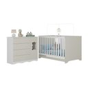 Ver imagem 2 de Berço Americano 3 em 1 com Cômoda 1 Porta 4 Gavetas Doçura Multimóveis Mp4725 Branco/off White