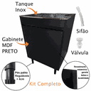 Ver imagem 3 de Gabinete Black para Lavanderia 61cm com Tanque 46l de Inox