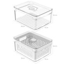 Ver imagem 3 de Kit 4 Organizadores De Geladeira Clear Fresh Porta Frutas Legumes E Porta Frios OU