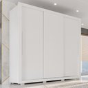 Ver imagem 1 de Guarda-Roupa Casal 3 Portas de Correr 185cm Multimóveis Branco