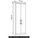 Ver imagem 2 de Guarda Roupa Modulado 79cm com 2 Portas Delphi Avelã/branco L01 - Mpozenato