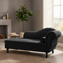 Ver imagem 2 de Recamier Decorativo Divã Amsterdã 147cm Lado Esquerdo Couro Preto