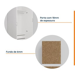 Guarda-Roupa 2 Portas com Cabideiro e 2 Gavetas Hera CabeCasa MadeiraMadeira - 7
