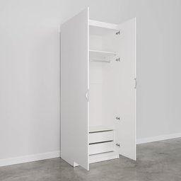 Guarda-Roupa 2 Portas com Cabideiro e 2 Gavetas Hera CabeCasa MadeiraMadeira - 11
