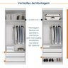 Guarda-Roupa 2 Portas com Cabideiro e 2 Gavetas Hera CabeCasa MadeiraMadeira - 4