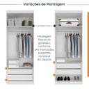 Ver imagem 4 de Guarda-Roupa Planejado 2 Portas com Cabideiro e 2 Gavetas Hera CabeCasa MadeiraOriginals Louro/Algodão