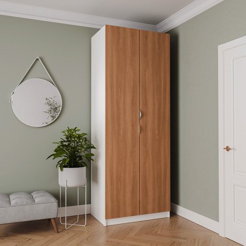 Guarda-roupa 2 Portas com Cabideiro e 2 Gavetas Hera CabeCasa MadeiraOriginals