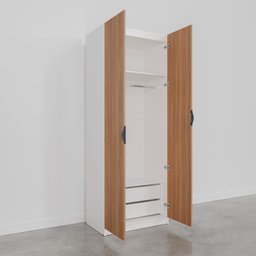 Guarda-Roupa 2 Portas com Cabideiro e 2 Gavetas Hera CabeCasa MadeiraMadeira - 11