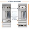 Guarda-Roupa 2 Portas com Cabideiro e 2 Gavetas Hera CabeCasa MadeiraMadeira - 5