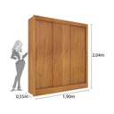 Ver imagem 2 de Guarda Roupa Casal 3 Portas 4 Gavetas - Valencia-Cinamomo - Tcil Móveis