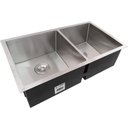 Ver imagem 2 de Cuba Dupla Quadrada Inox 304 Gourmet 9040 Assimétrica com Válvula - Ec048