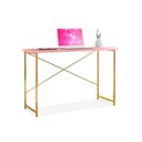 Ver imagem 1 de Escrivaninha Industrial Juvenil Princesa Aço Carbono Klm Dourado-rosa