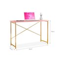 Ver imagem 2 de Escrivaninha Industrial Juvenil Princesa Aço Carbono Klm Dourado-rosa