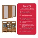 Ver imagem 6 de Guarda Roupa Lopas 03 Pts Ollie Ii 2025 com Pés