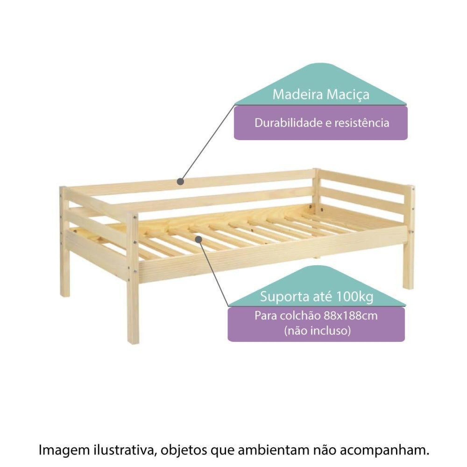 Cama Infantil em Madeira Maciça Prime Casatema - 5