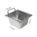 Ver imagem 2 de Cuba Gastronômica de Inox Gn 1/6 de 100 Mm com Alças Dj16100cth Frigopro