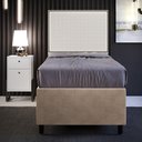 Ver imagem 2 de Cabeceira Box Solteiro Com Tachas 100 cm Vicenza L02 Bouclê Cru - Lyam Decor