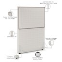 Ver imagem 4 de Cabeceira Box Solteiro Com Tachas 100 cm Vicenza L02 Bouclê Cru - Lyam Decor