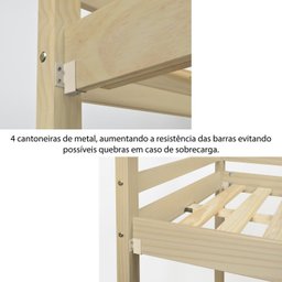 Cama Infantil Prime Alta II em Madeira Maciça Casatema MadeiraOriginals - 7