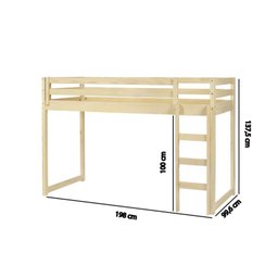 Cama Infantil Prime Alta II em Madeira Maciça Casatema MadeiraOriginals - 3