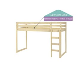 Cama Infantil Prime Alta II em Madeira Maciça Casatema MadeiraOriginals - 6