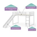 Ver imagem 5 de Cama Infantil Prime Alta II com Escorregador Laca Casatema MadeiraOriginals