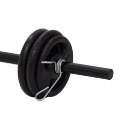 Barra Com Presilhas Musculação Funcional Body Pump - Preto - 3