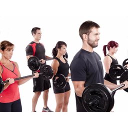 Barra Com Presilhas Musculação Funcional Body Pump - Preto - 4