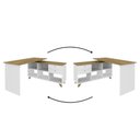 Ver imagem 6 de Escriivaninha Gold 2 Gavetas 2 Prateleiras Olmo/Branco Artany
