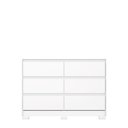 Ver imagem 2 de Cômoda 6 Gavetas com Corrediças Telescópicas Layla 130cm Branco Casa 812