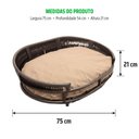 Ver imagem 3 de Cama Caminha Pet Sofá 75cm Futon Oval Acquablock