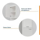 Ver imagem 6 de Mesa de Cabeceira Planejada Esquerda 2 Portas 1 Gaveta Hera CabeCasa MadeiraOriginals Branco