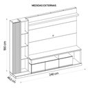 Ver imagem 3 de Painel Home Theater para TV 75 Polegadas Splendido Caemmun
