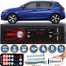 Rádio Som Automotivo Mp3 Bluetooth 2 Entradas Usb Peugeot 308 First Option 5566 - 1