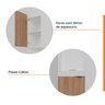 Mesa de Cabeceira Modular Esquerda 2 Portas 1 Gaveta Hera CabeCasa MadeiraMadeira - 6