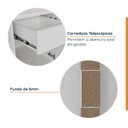 Ver imagem 7 de Mesa de Cabeceira Modular Direita 2 Portas 1 Gaveta Hera CabeCasa MadeiraOriginals Branco Algodão/Cinza