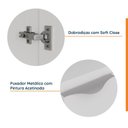 Ver imagem 5 de Mesa de Cabeceira Modular Direita 2 Portas 1 Gaveta Hera CabeCasa MadeiraOriginals Branco Algodão/Cinza