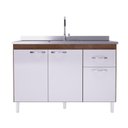 Ver imagem 4 de Balcão para Pia sem Tampo 120cm 3 Portas 1 Gaveta Moscou 