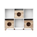Ver imagem 5 de Estante Infantil para Brinquedoteca Tivoli Branco/Carvalho Treviso