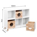 Ver imagem 2 de Estante Infantil para Brinquedoteca Tivoli Branco/Carvalho Treviso