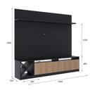 Ver imagem 3 de Kit Rack Ripado com Painel TV Até 50 Polegadas Roma Quiditá Preto Marrom