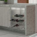 Ver imagem 3 de Adega Aramada de Vinho Deslizante Ellite 9 Garrafas Cromada 30x45x55cm Dimec