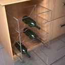 Ver imagem 2 de Adega Aramada de Vinho Deslizante Ellite 9 Garrafas Cromada 30x45x55cm Dimec